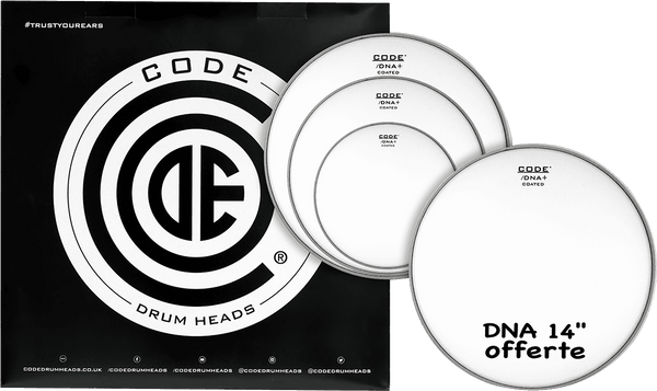 Code Drumheads Pack De Toms DNA Revestida Fusion 10/12/14 + CC 14" DNA Revestido