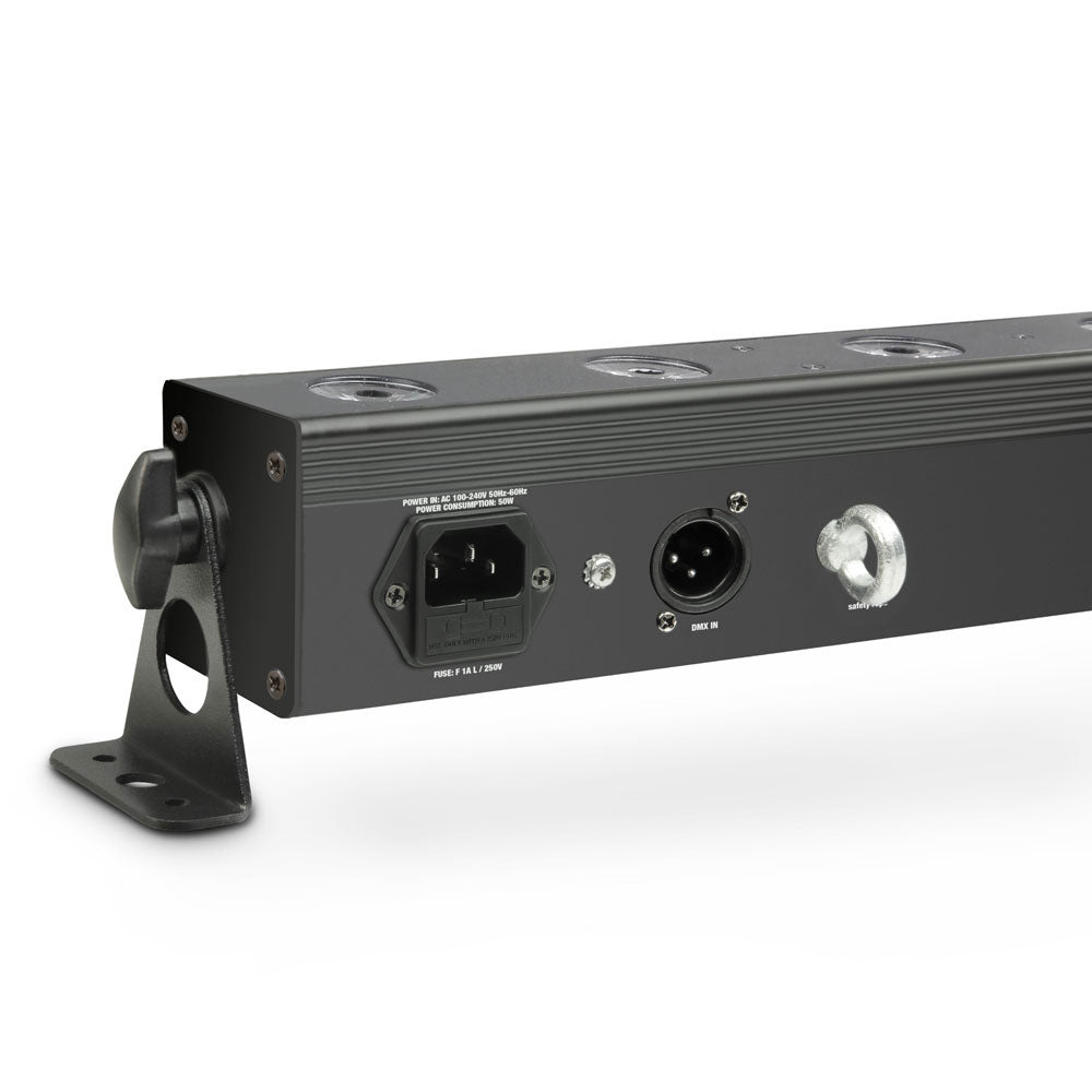 TRIBAR 200 IR - BARRA LED TRICOLOR (RGB) 12 X 3 W CAJA NEGRA CON MANDO A DISTANCIA INFRARROJOS