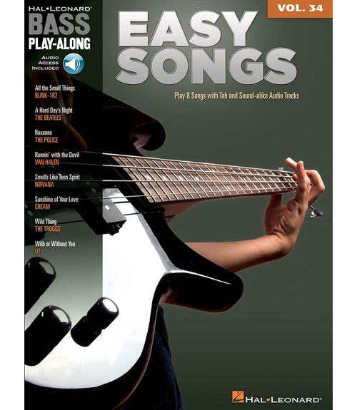 Bass Play Along Volume 34 Easy Songs B+ MP3 - Bass Guitar Tab