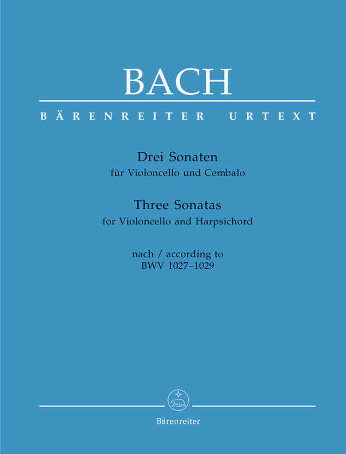 Bach J.S. - Three Sonatas For Violoncello And Harpsichord BWV 1027-1029