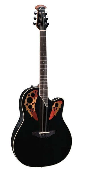 Guitarra Electro-Acústica Standard Elite Deep Contour Cutaway Negro