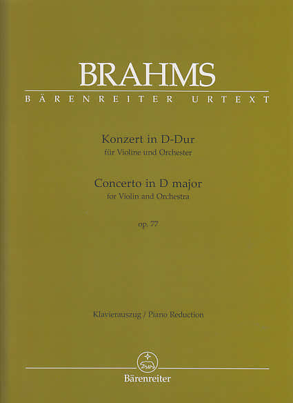 Brahms J. - Konzert In D-Dur Op. 77 - Violon Piano