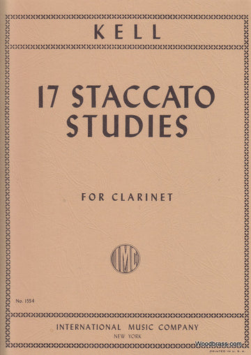 KELL R. - 17 STACCATO STUDIES - CLARINETTE