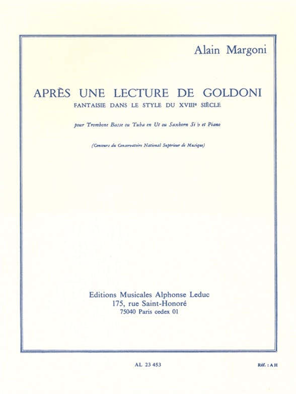 Après Une Lecture De Goldoni