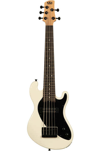 Kala Solid Body U-Bass 5 Cream + Gigbag