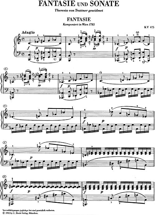 Mozart W.a. - Fantasía y sonata en do menor KV 475/457