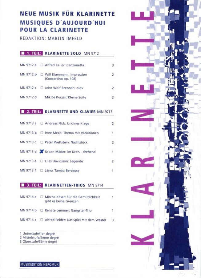 Mader Urban - Im Kreis - Drehend - Clarinete Piano