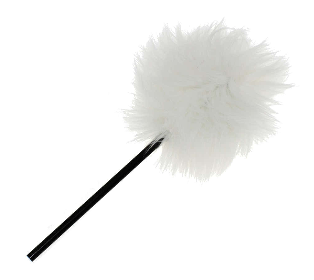 209W - BD KICK BEATER - WHITE FURRY - BLACK SHAFT