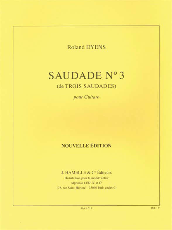 DYENS R. - SAUDADE N°3 - GUITARE