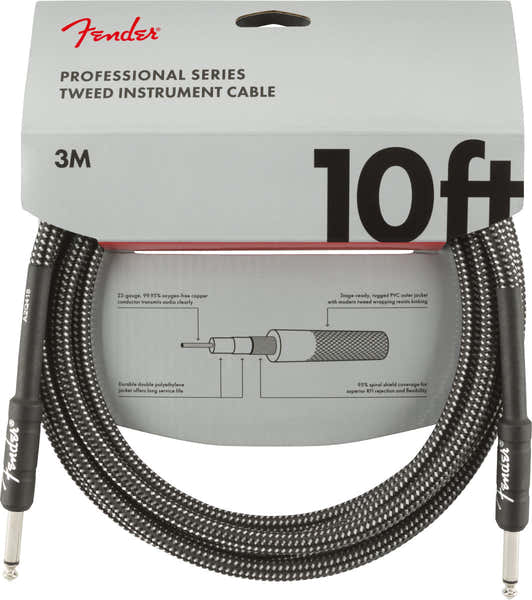 PROFESSIONAL INSTRUMENT CABLES 10' GRAY TWEED