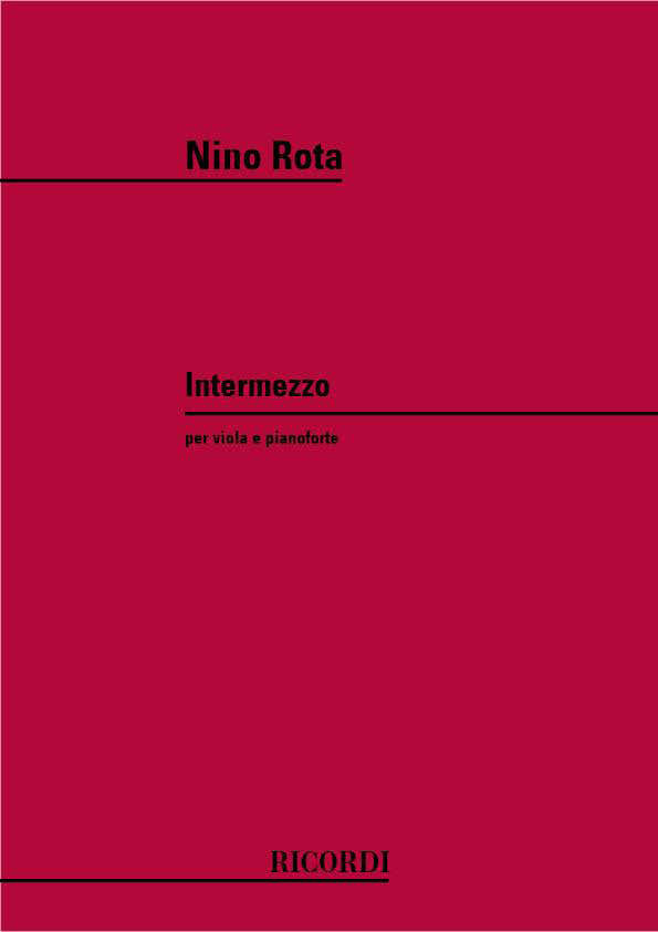 ROTA N. - INTERMEZZO - ALTO ET PIANO