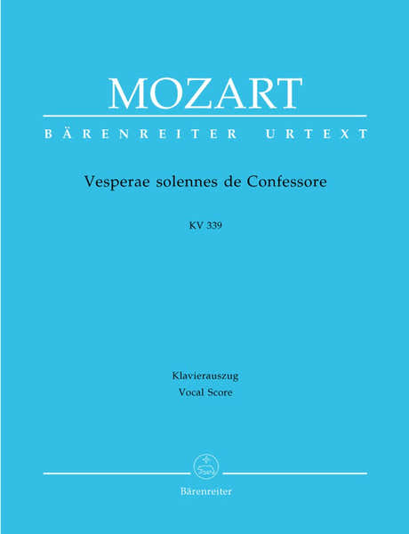 Moz W.A. - Verae Solennes De Confessore Kv 339 - Reduction Ch, Piano