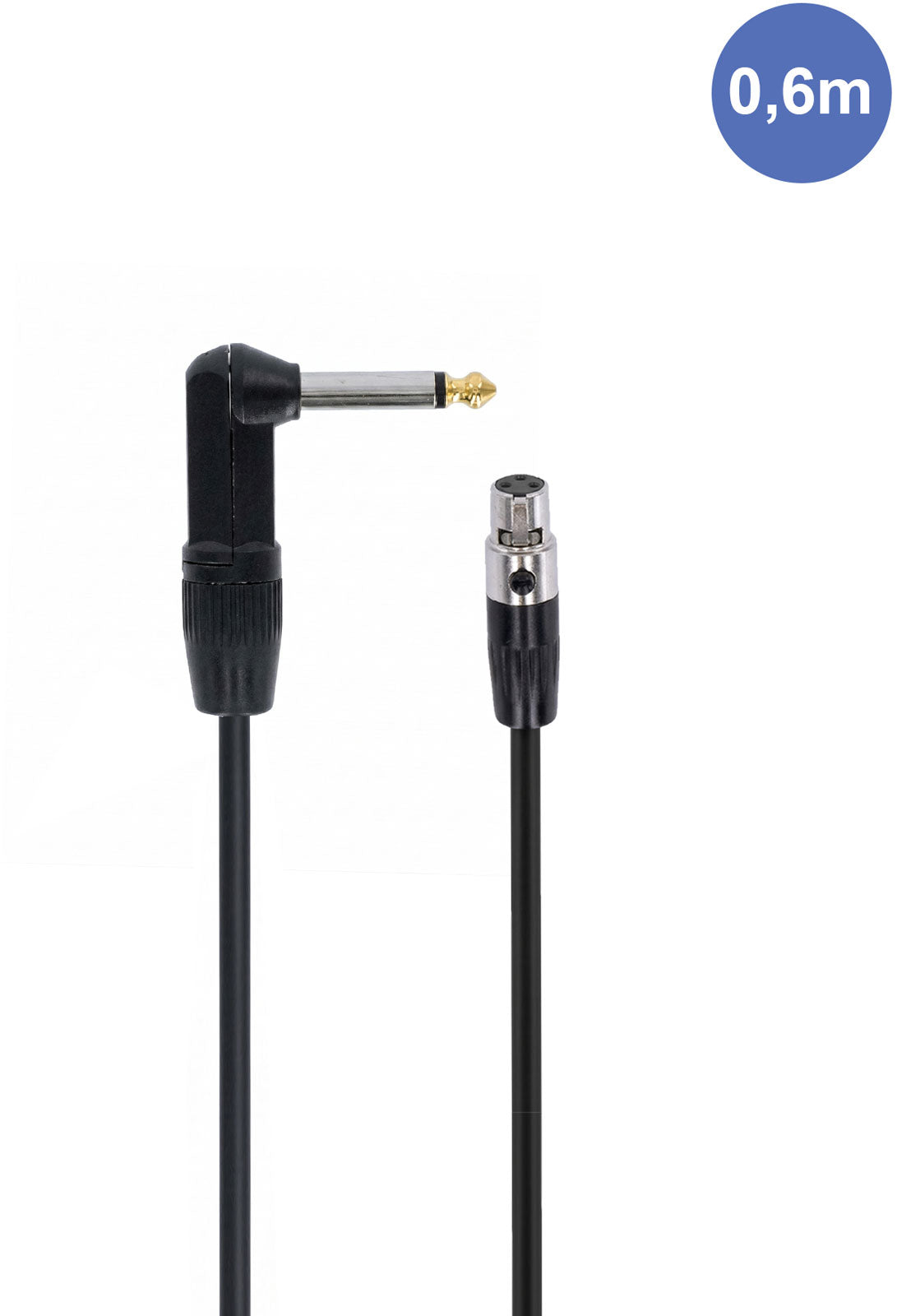 AUDIOCAB 4054 Jack acodado a Mini XLR 3 pines (AKG) 60 cm