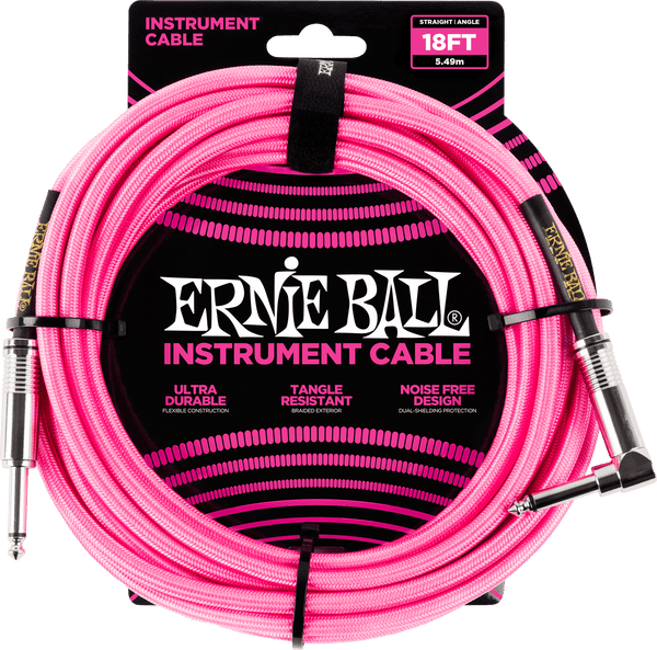 Cables de Instrumento Con Cubierta Trenzada Jack/jack Acodado 5,5M Rosa