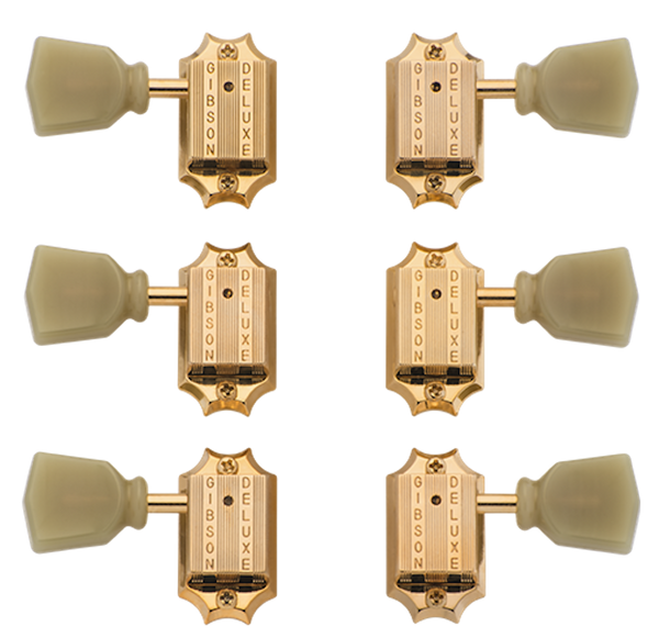 PARTS DELUXE GREEN KEY TUNER SET VINTAGE GOLD