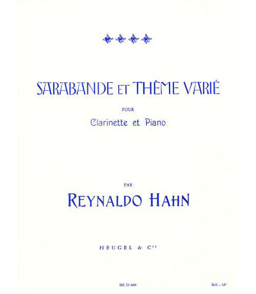 HAHN R. - SARABANDE & THEME VARIE - CLARINETTE & PIANO