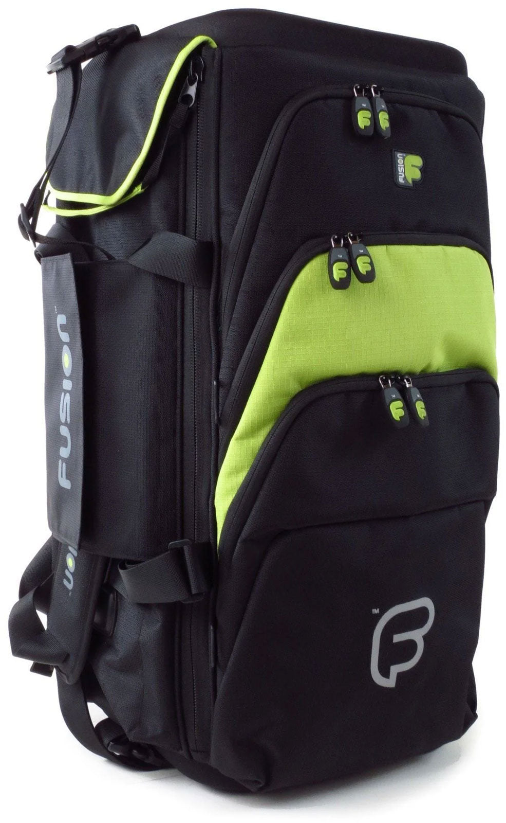 Fusion Bags Premium Black/Green Triple Trumpet Cover