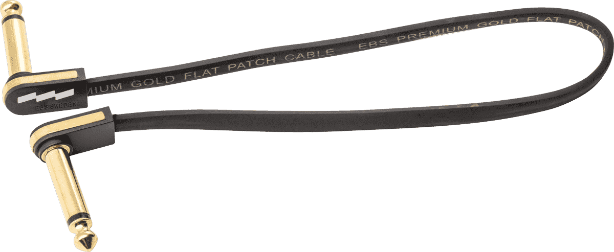 Cable de Patch de Guitarra 28 CM Compacto Oro