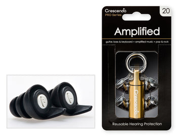 PRO AMPLIFIED 20 - FLAT DAMPING FILTERS - PROTECTION SNR 17DB PROTECTORES PARA OIDOS
