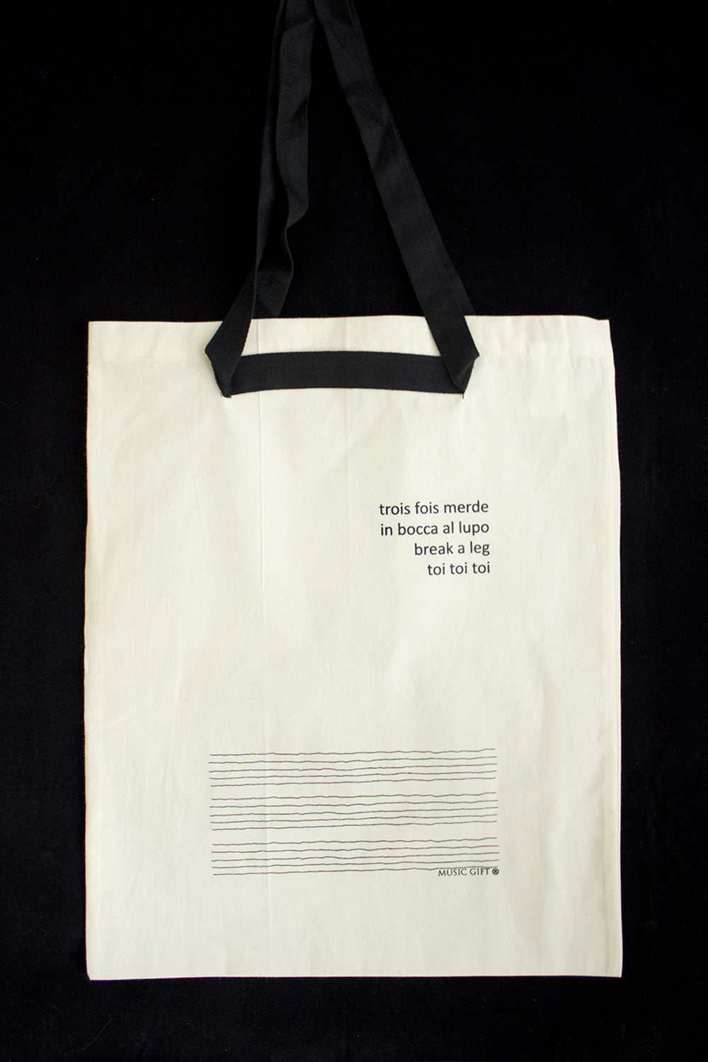 Music Gift Bolsa de tela "Rómpete una pierna"