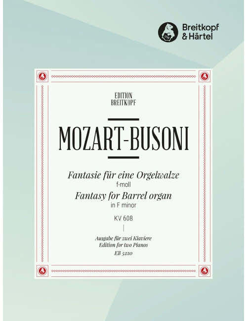 Mozart - Fantasia In F Minor K. 608 KV 608 - 2 Pianos (4 Hets)
