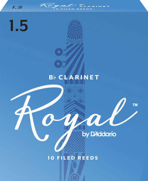 CAAS PARA CLARINETE EN SI BEMOL ROYAL RESISTENCIA DE 1.5 PAQUETE DE 10