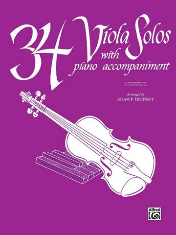 34 Viola Solos With Piano - Viola And Piano