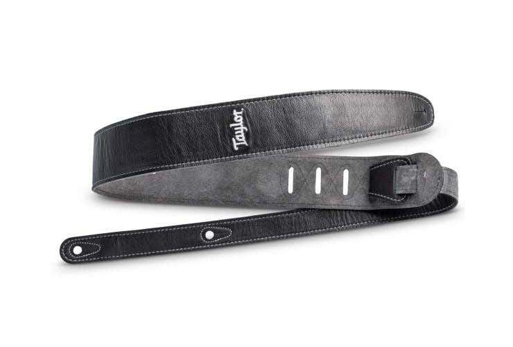 STRAP BLACK LEATHER SUEDE BACK 2.5"