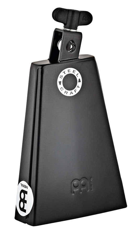 PERCUSSION 7" STEEL CRAFT LINE COWBELL BLACK POWDER COATED STEEL TIMBALERO COWBELL HIGH PITCH