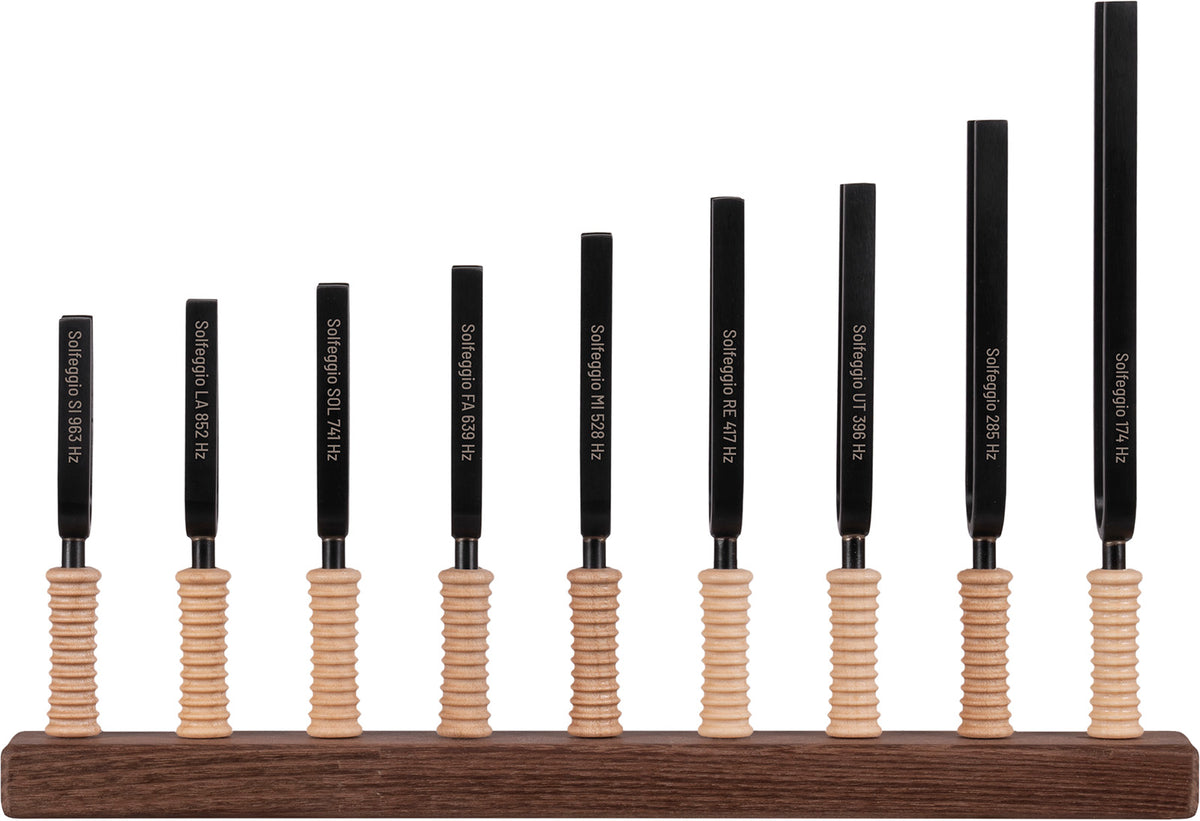 Schlagwerk STF-SOL - Set de 9 diapasones afinados gama Solfeggio