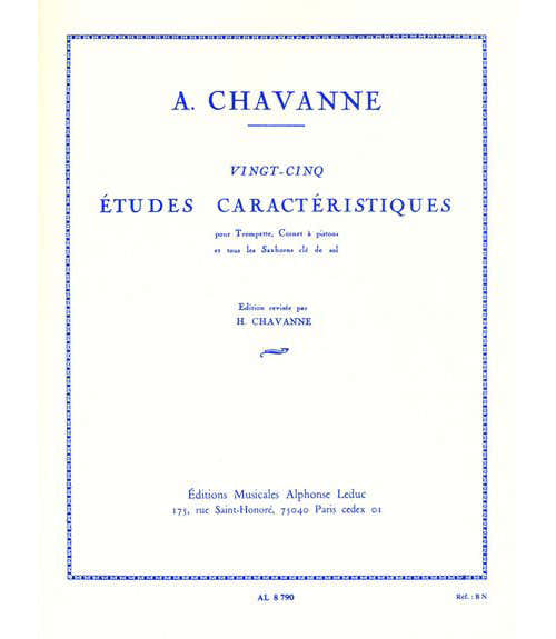 CHAVANNE A. - 25 estudios característicos