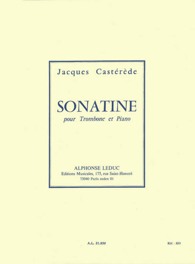 Casterede Jacques - Sonatine - Trombone & Piano