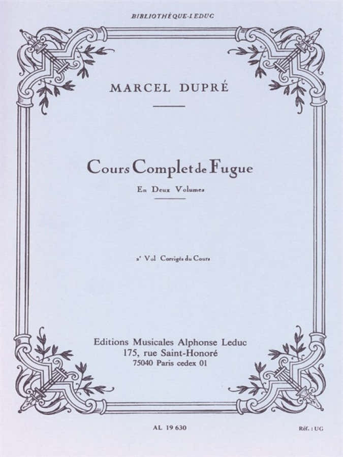 Dupre Marcel - Cours Complet De Fugue Vol.2