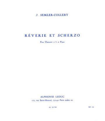 SEMLER-collery Jules – Ensueño y Scherzo – Clarinete y piano