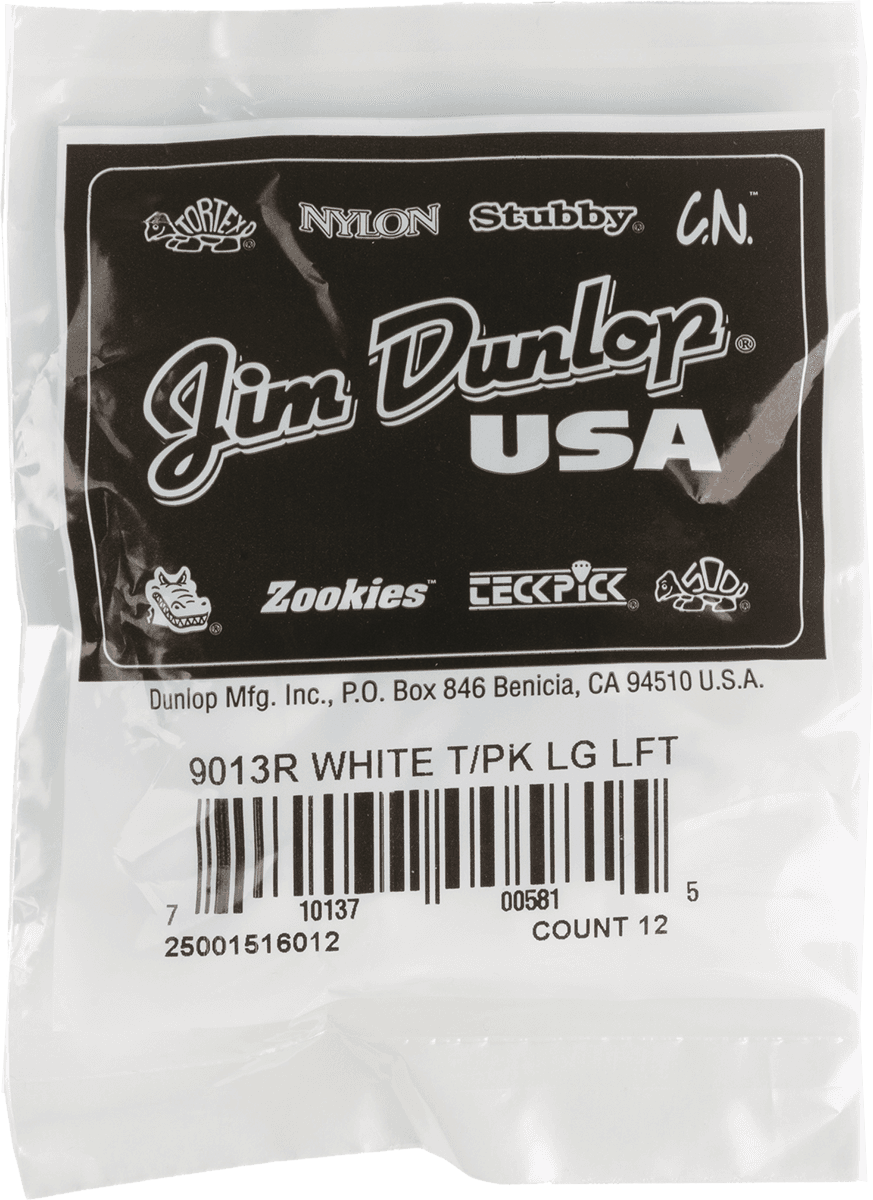 Dunlop 12 x Thumbpick LH White Large
