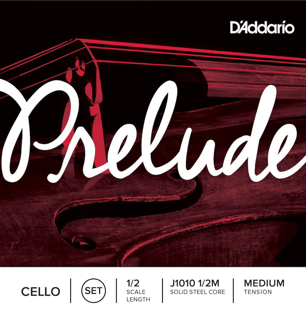 D'ADDARIO PRELUDE CELLO STRING SET NECK 1/2 TENSION MEDIUM