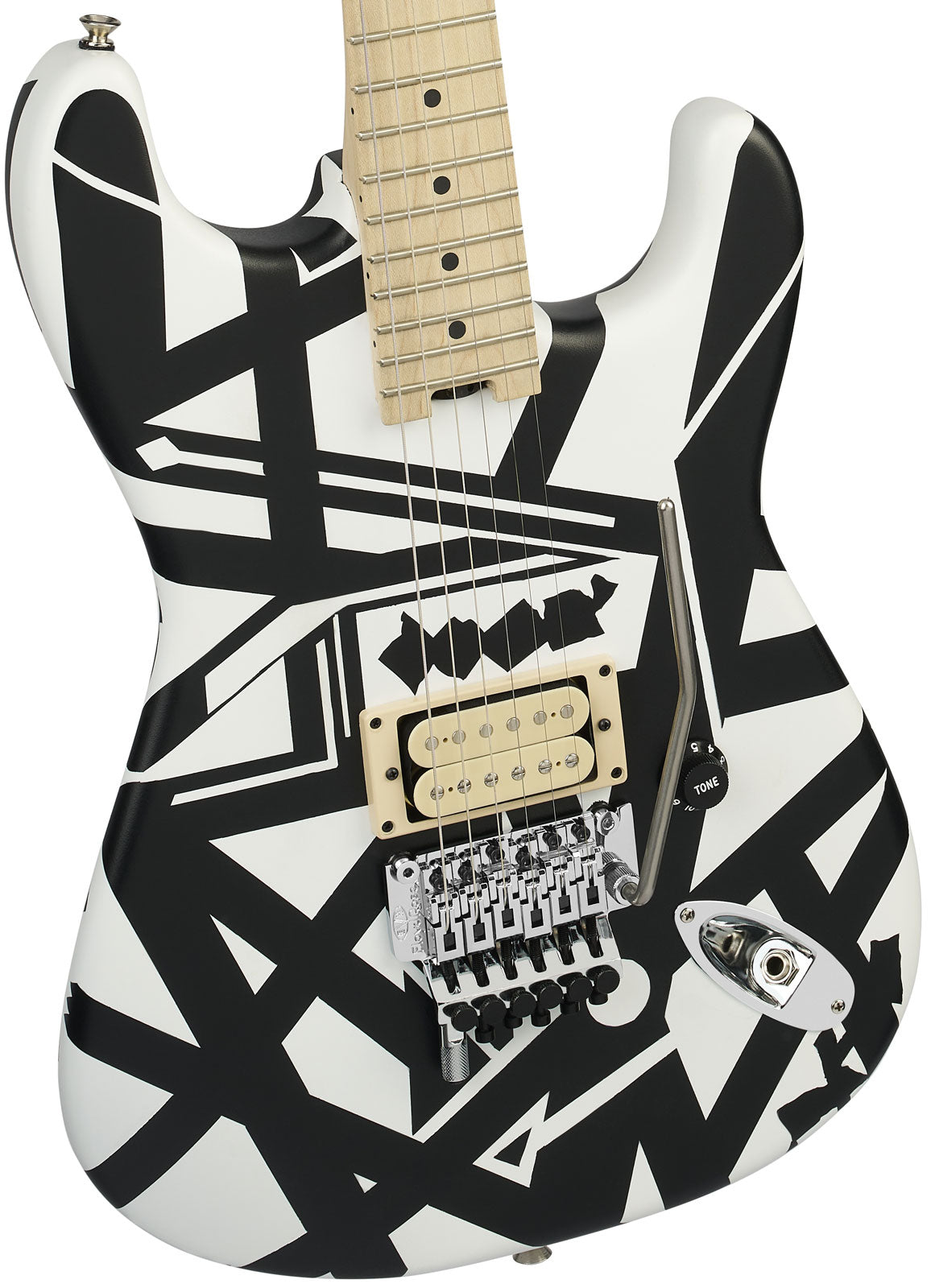 EVH Striped Series Shapes, MN Blanco y Negro