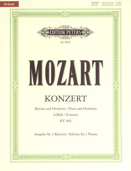 Mozart Wolfgang Amadeus - Concerto No.20 In D Minor K466 - Piano 4 Hands