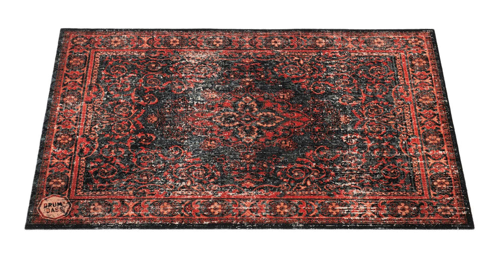 Drum N Base Alfombra Vintage Persian 1.30 X 0.90M Antideslizante - Negro Rojo