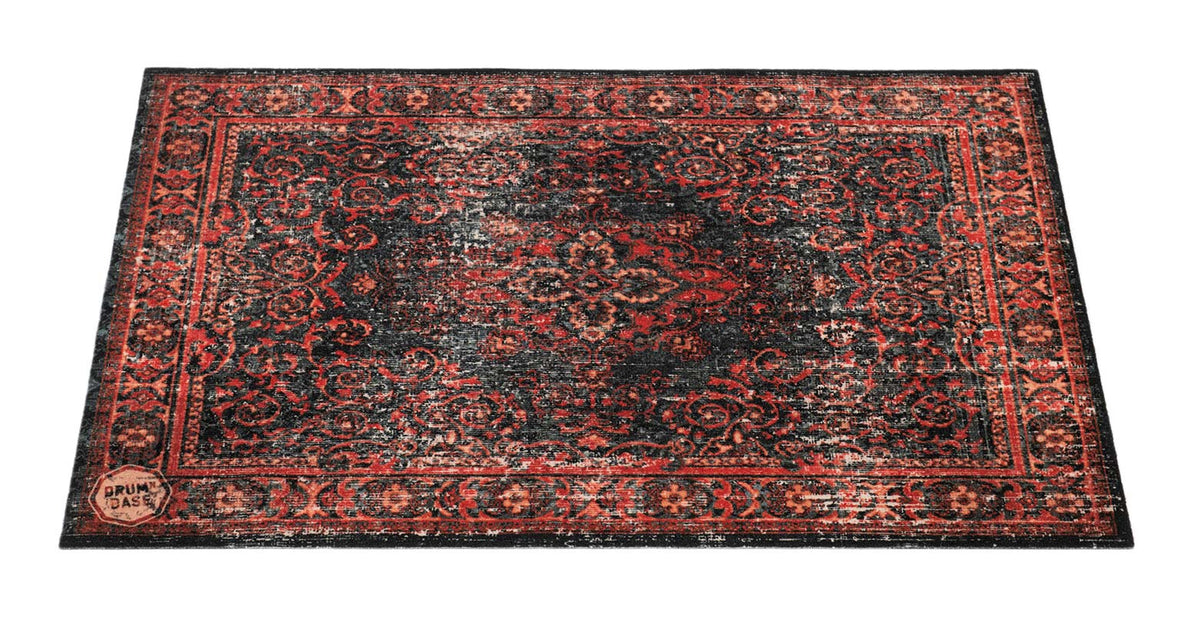 Drum N Base Alfombra Vintage Persian 1.30 X 0.90M Antideslizante - Negro Rojo