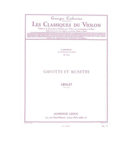 Loeillet/catherine - Gavotte et Musette - Classique Violon N°373
