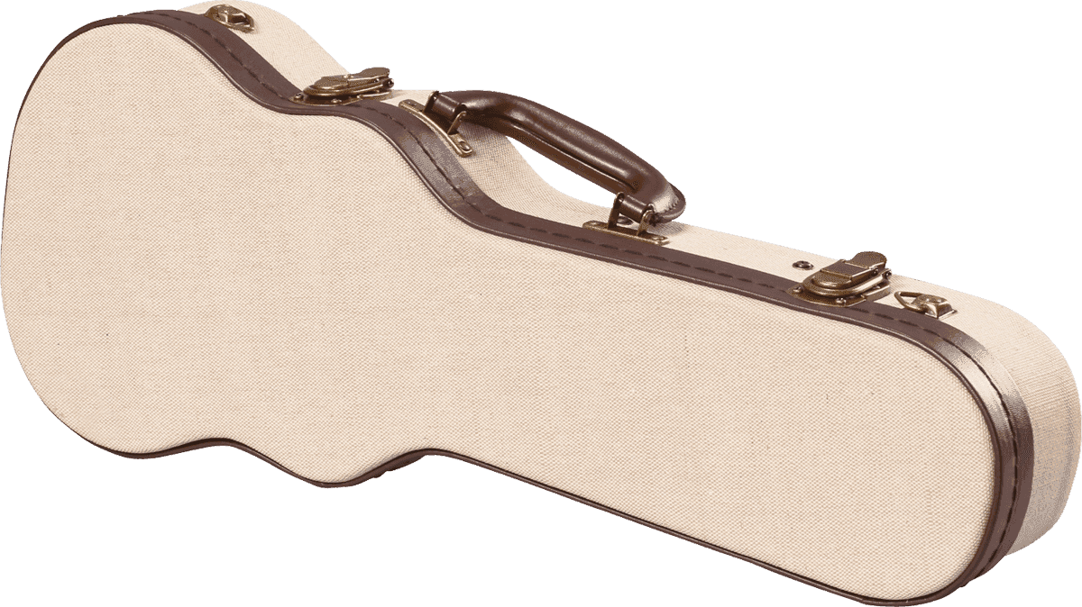 Estuche de Ukelele Soprano Beige de Madera Deluxe - GW