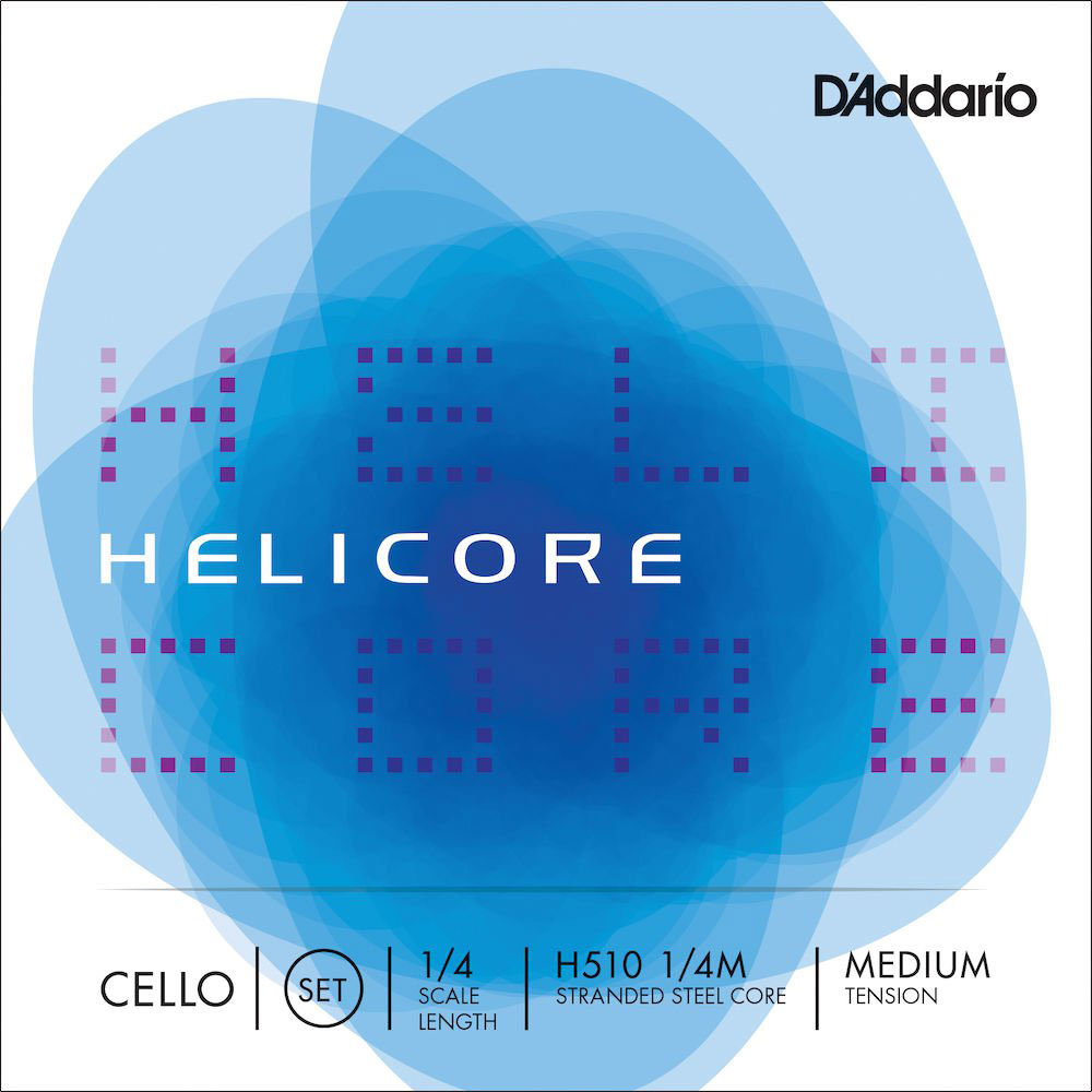 D'ADDARIO CELLO STRING SET HELICORE 1/4 NECK MEDIUM TENSION