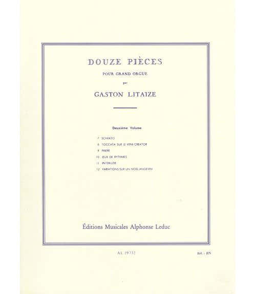 Litaize Gaston - 12 Pieces Pour Orgue Vol.2 (pieces 7-12)