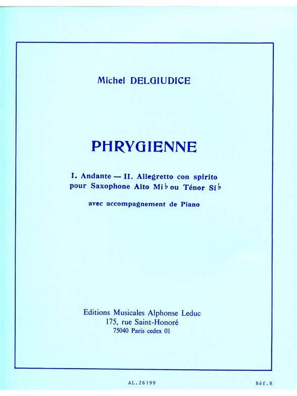 Delgiudice Michel - Phrygienne - Saxophone & Piano
