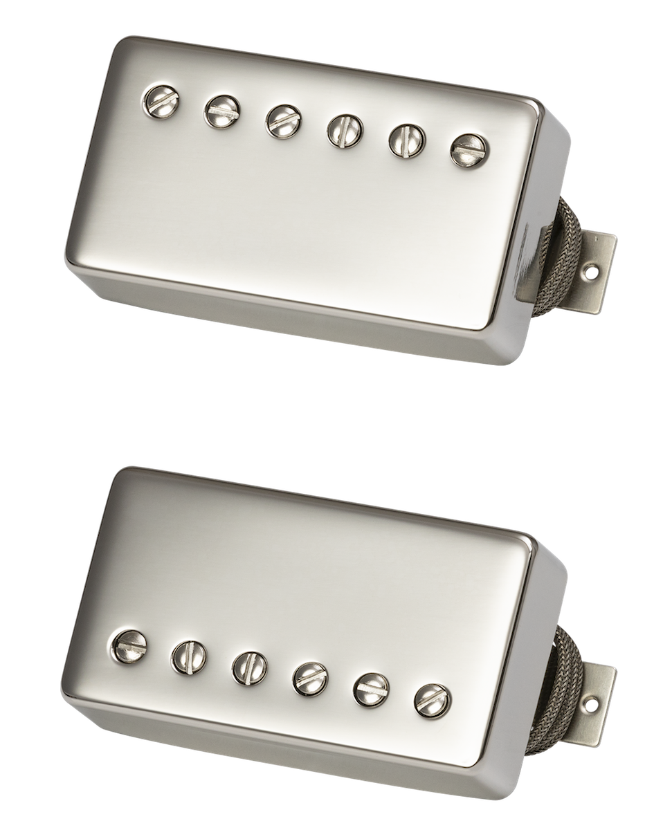 Gibson Accessories Custombucker Juego Combinado Double Black True Historic Cubiertas de Níquel
