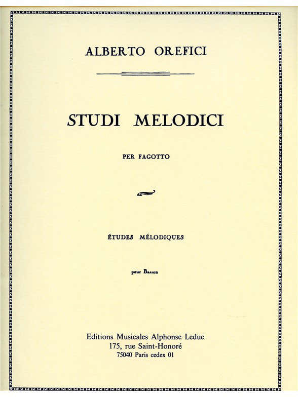 OREFICI A. - STUDI MELODICI - BASSON