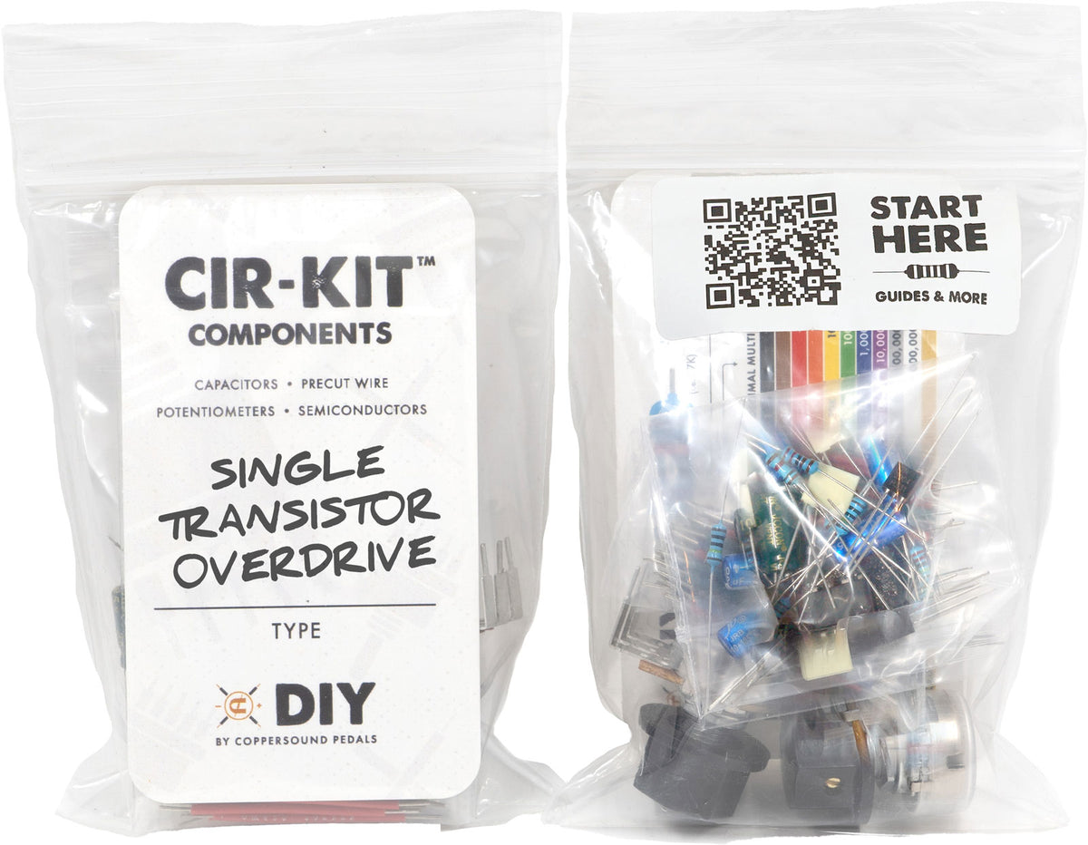 CopperSound Cir-Kit bolsa de componentes Overdrive de un solo transistor