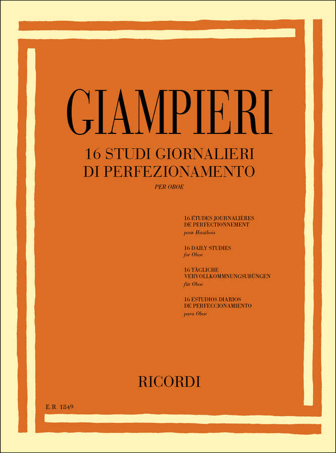 Giampieri A. - 16 Studi Giornalieri Di Perfezionamento - Hautbois