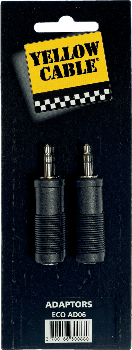 Adaptador Jack Macho 3.5 MM Estéreo Jack Hembra 6.35 MM - Lote de 2